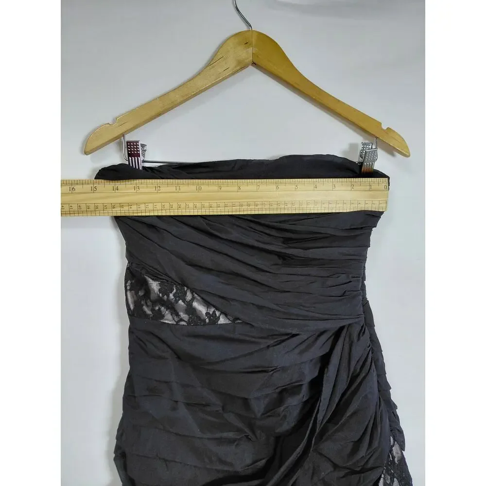 Express Silk Blend Black Short Lined Dress Women Size 6